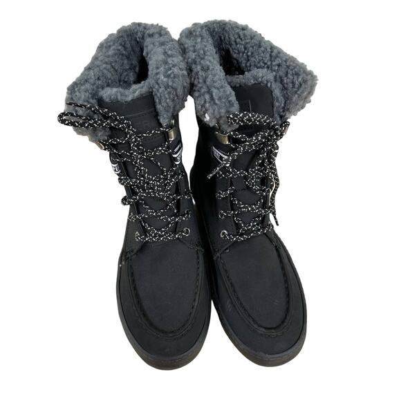 Sperry NWOB Juneau Lace Up Black Winter Boots STS86817 Size 5.5 Waterproof Suede - Picture 5 of 8